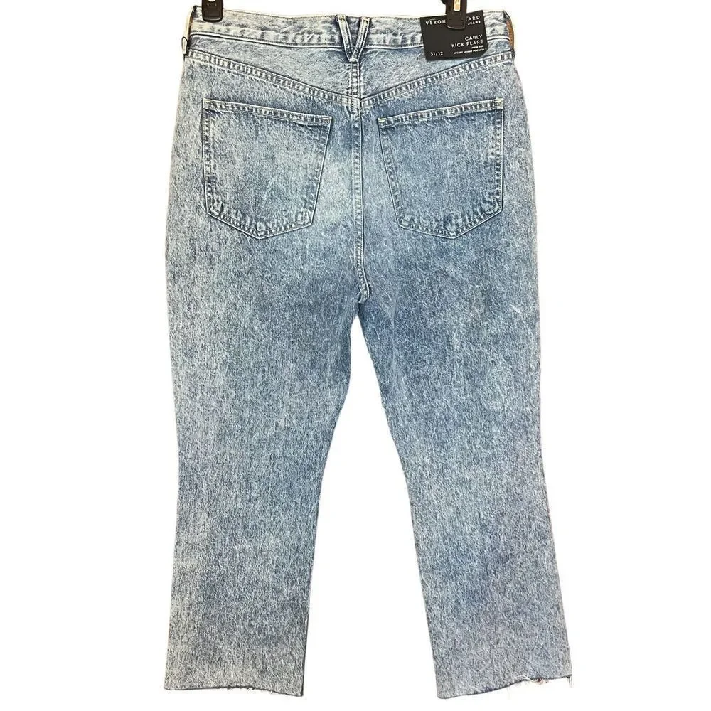 Veronica Beard CARLY KICK-FLARE JEAN | RAW HEM in Bail Out NWT Size 31/12